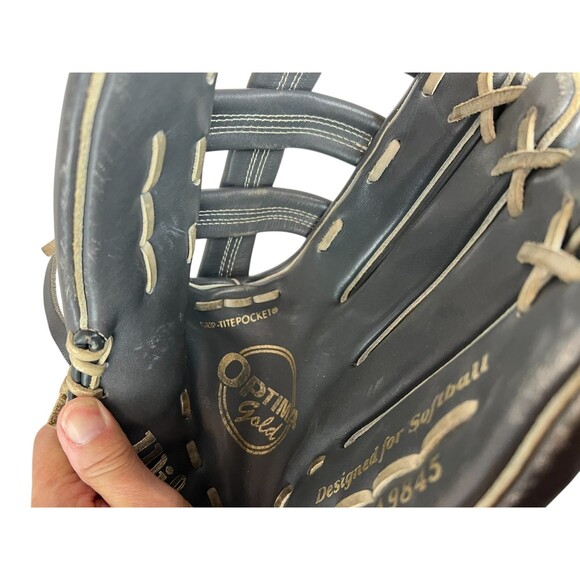 Wilsons Optima Gold Grip-Tite Leather Softball Glove  OG7 A9845 Right Hand Throw - Picture 4 of 9